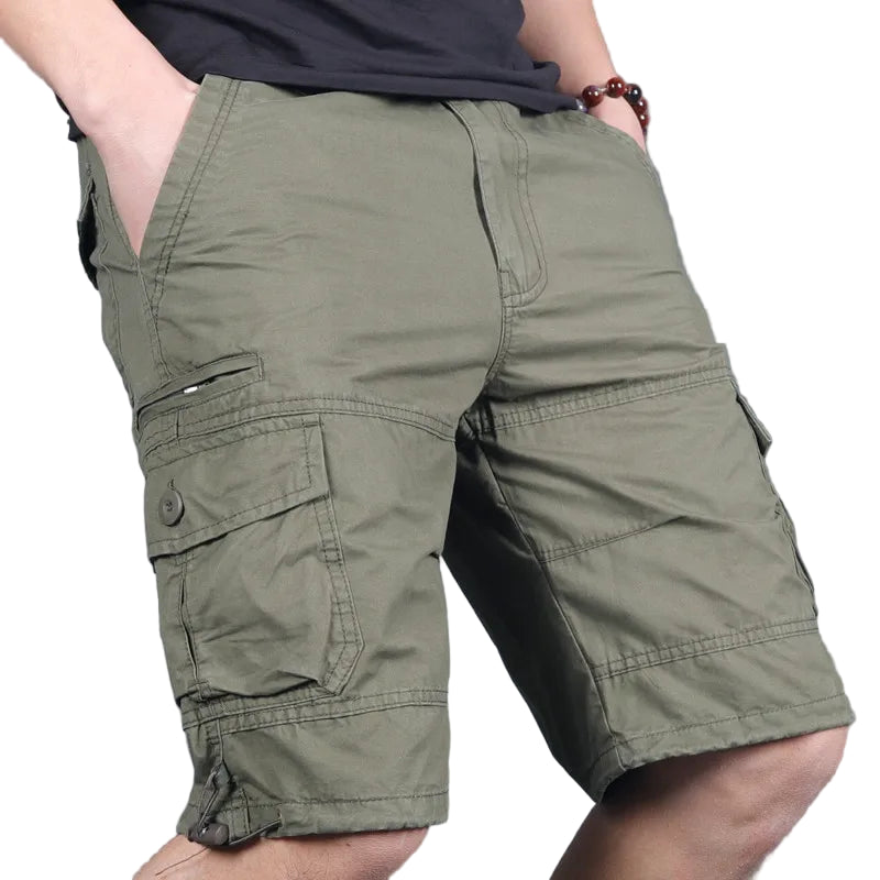 Men’s Cotton Cargo Shorts Knee Length Summer Up to 6XL