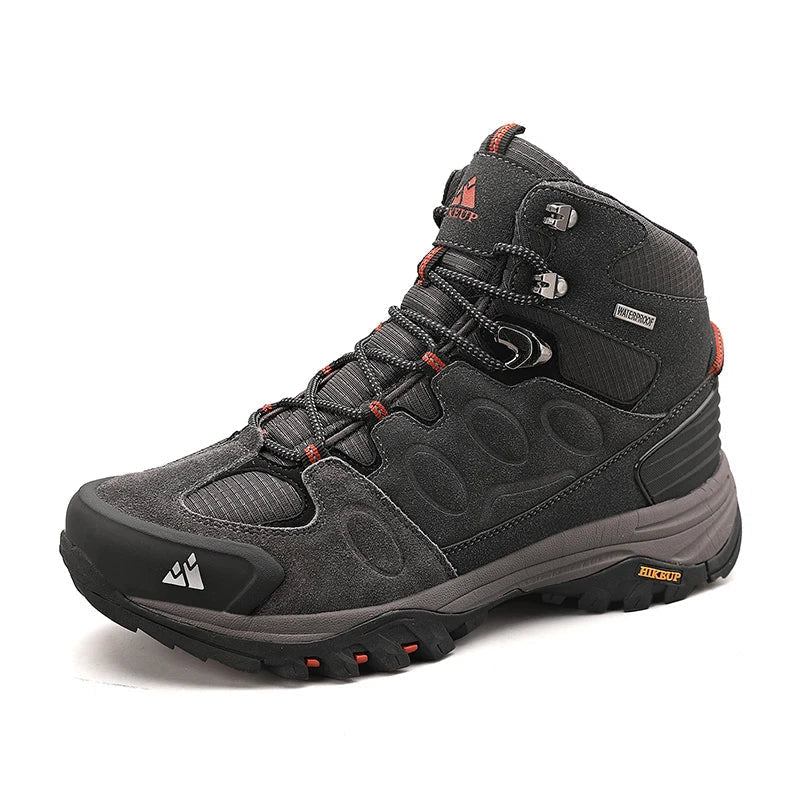 Men’s High Top Suede Hiking Boots Lace Up Non Slip for Winter