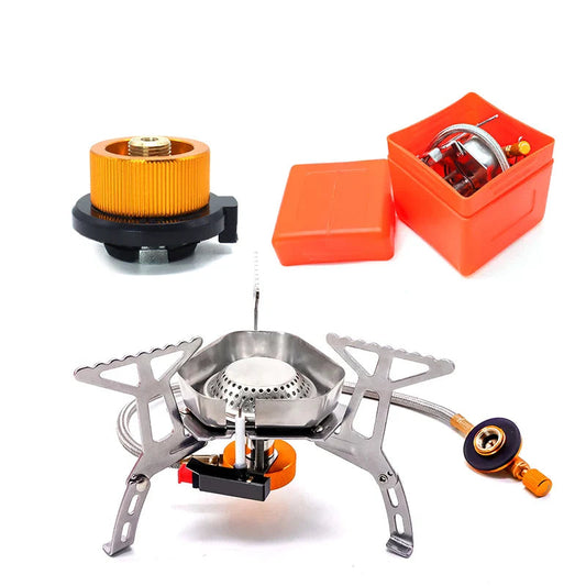 Portable Camping Gas Stove Windproof Folding Ultralight Cooker