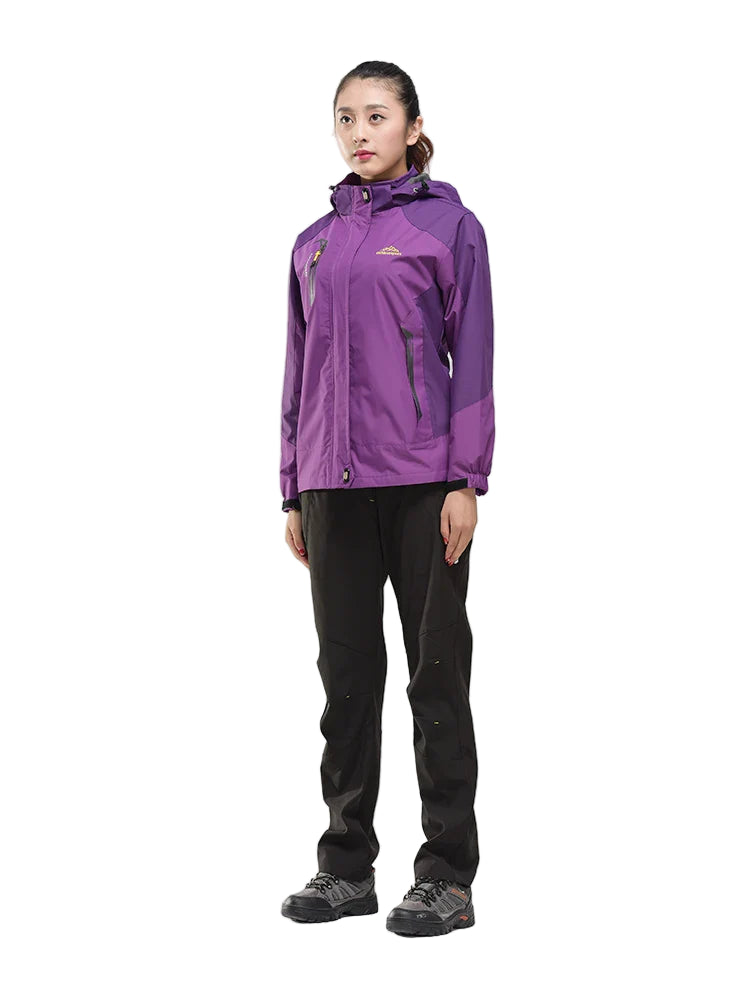 Women’s Waterproof Windproof Hiking Jacket and Pants Set