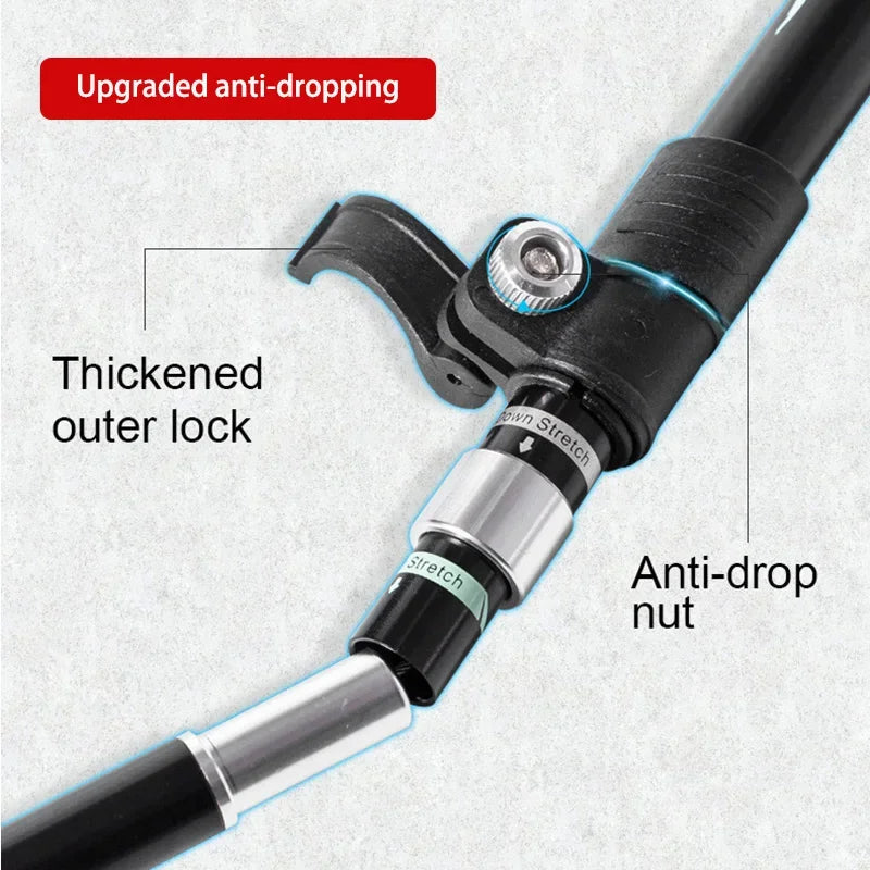 Telescopic Trekking Pole 5 Section Folding Portable with Carry Bag