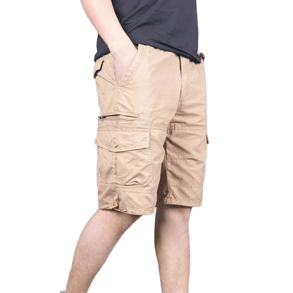 Men’s Cotton Cargo Shorts Knee Length Summer Up to 6XL