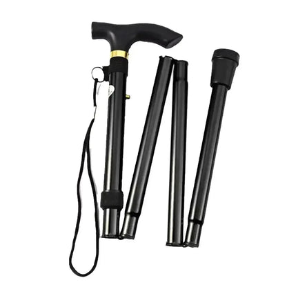 Folding Trekking Pole Aluminum Alloy 4 Section Adjustable Anti Slip
