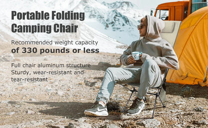 Folding Camping Chair with Headrest Aluminium Alloy Lightweight