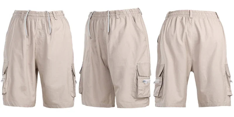 Men’s Hiking Cargo Shorts Lightweight Quick Dry Multi Pocket Elastic Waist