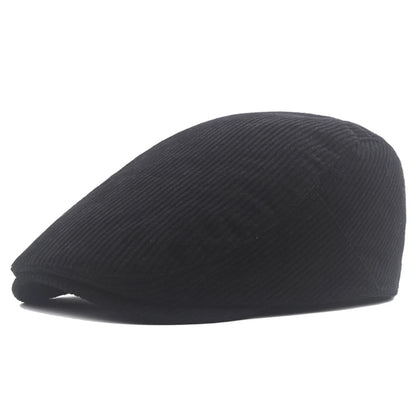 Unisex Corduroy Flat Cap – Retro Outdoor Hat for Everyday Use