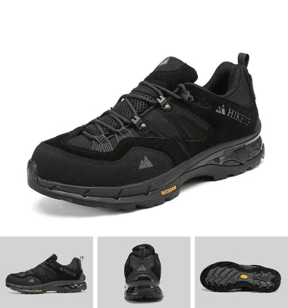 Men’s Leather Hiking Shoes Lace Up Wear Resistant for Trekking