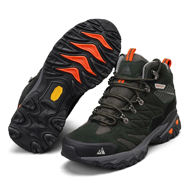 Men’s Leather Hiking Boots Ankle Height for Trekking