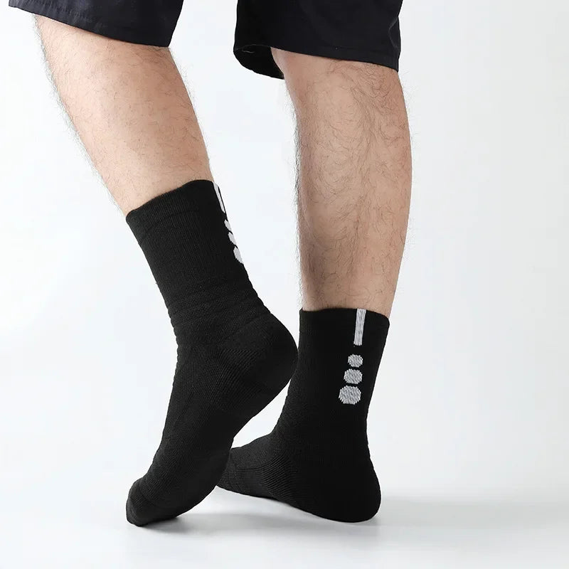 3 Pairs Cotton Crew Socks Breathable Anti Slip Unisex 38 to 44