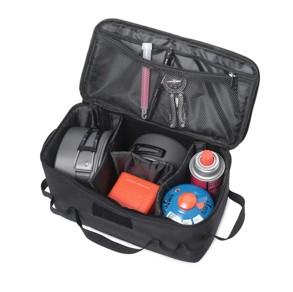 Camping Gas Canister Storage Bag Large Capacity with Tool Pockets