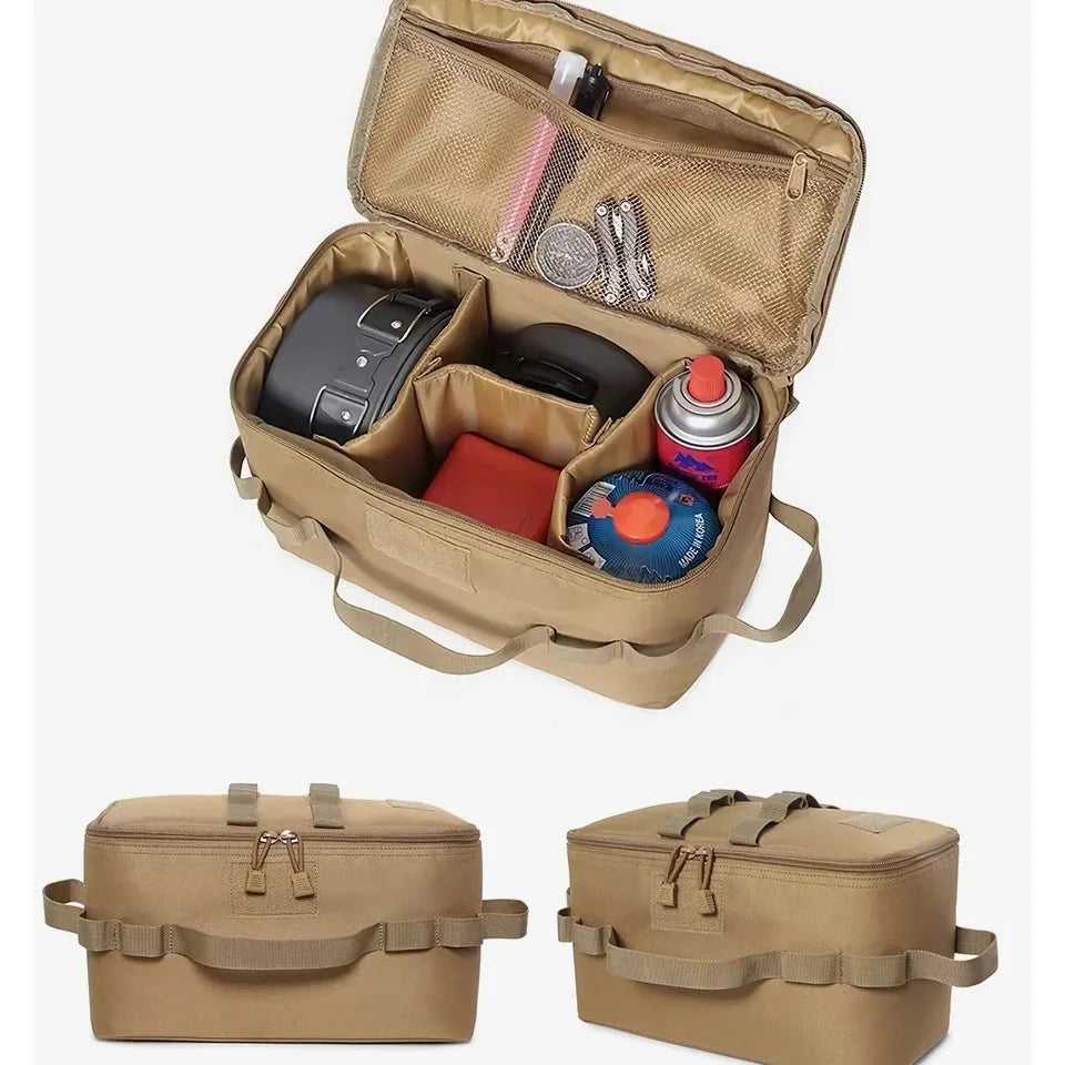 Camping Gas Canister Storage Bag Large Capacity with Tool Pockets