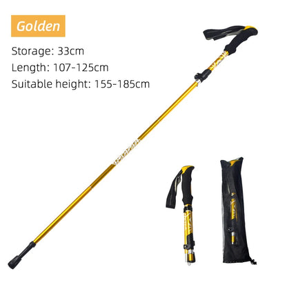 Foldable Trekking Pole – 5-Section Lightweight Hiking Stick