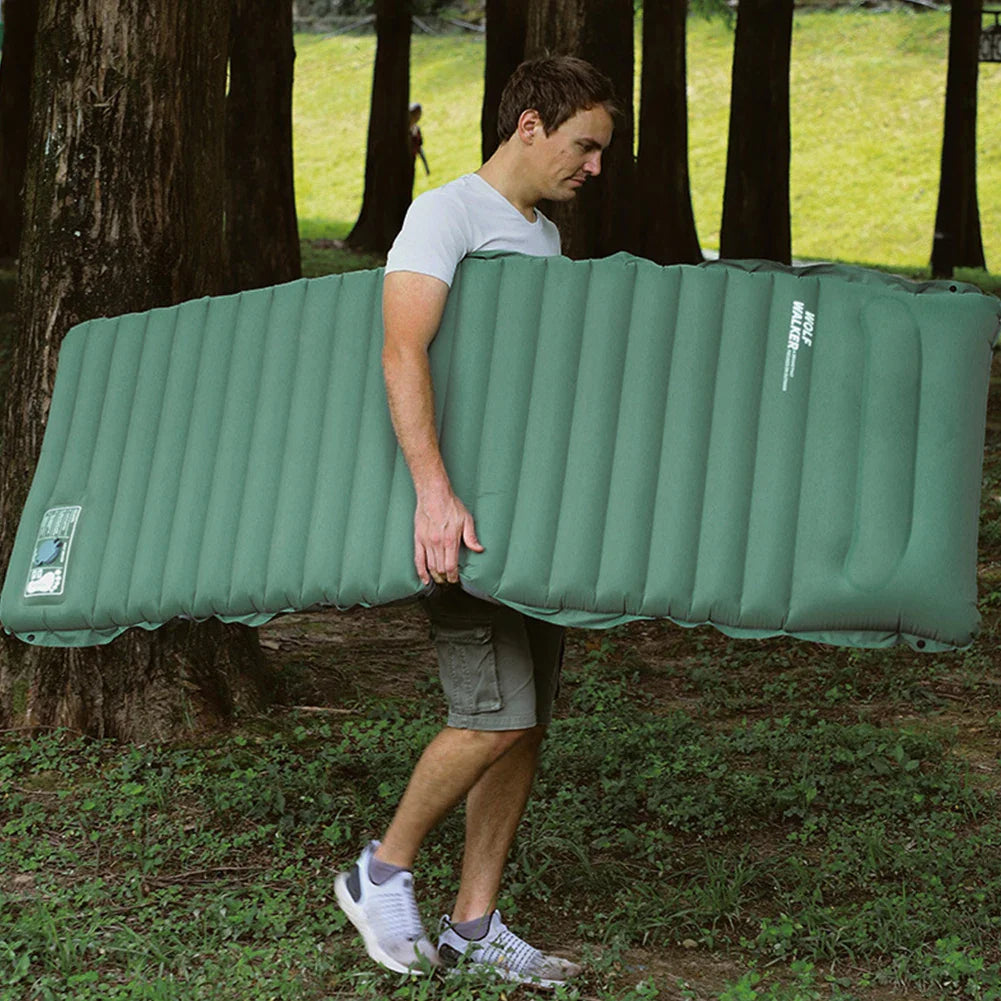 10 cm Self-Inflating Sleeping Mat Ultralight Waterproof Foot Pump and Pillow