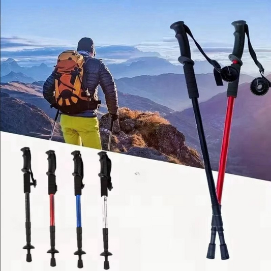 Ultralight Foldable Trekking Poles Shock Absorbing for Hiking and Camping