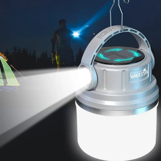 1100 Lumen Solar Rechargeable Camping Lamp LED Long Runtime