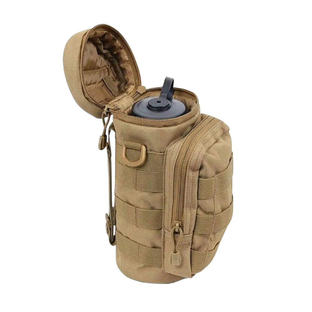 MOLLE Water Bottle Holder Hydration Pouch with Strap Fits 32 oz