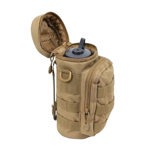 MOLLE Water Bottle Holder Hydration Pouch with Strap Fits 32 oz