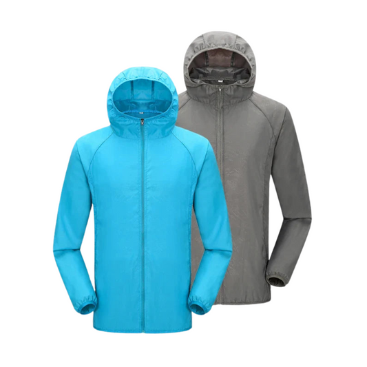 Unisex Waterproof Rain Jacket Quick Dry Windbreaker with Sun Protection