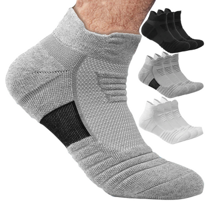 3 Pairs Cotton Crew Socks Breathable Anti Slip Unisex 38 to 44
