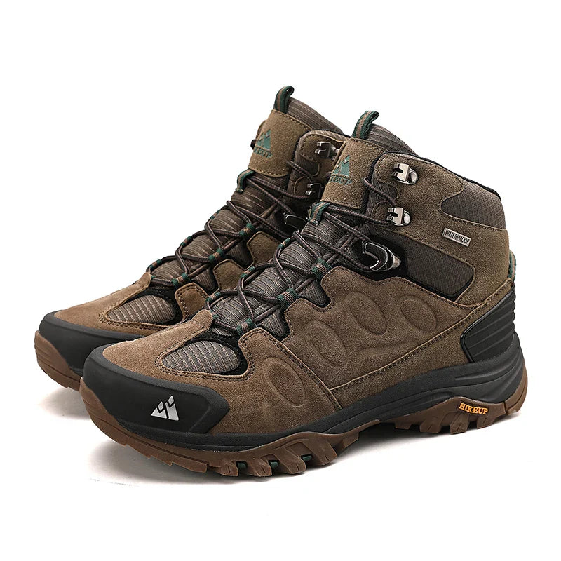Men’s High Top Suede Hiking Boots Lace Up Non Slip for Winter