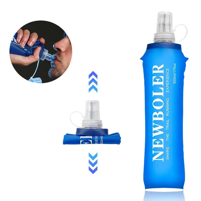 250 to 500 mL TPU Soft Flask Folding Water Bottle Collapsible for Hiking