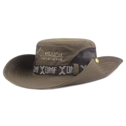Men’s Wide Brim Bucket Hat - Breathable Anti-UV