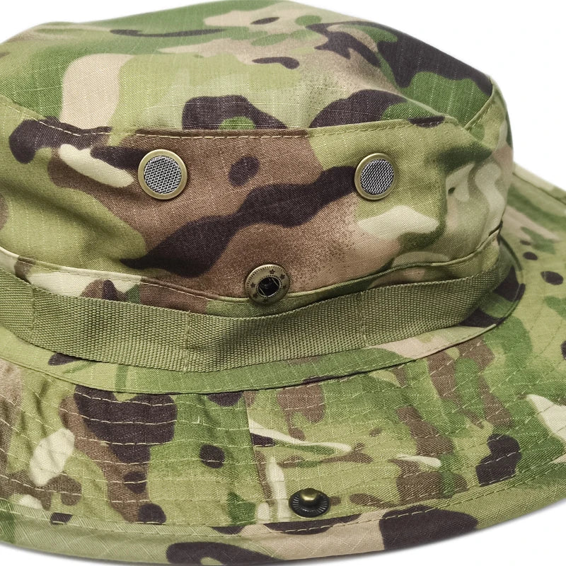 Camouflage Boonie Hat Wide Brim Unisex Foldable Sun Hat