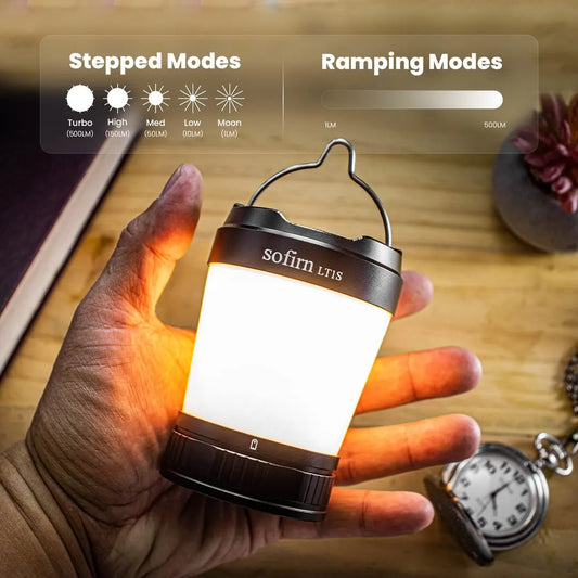 USB C Rechargeable Camping Lantern 21700 Variable 2700 to 5000 K