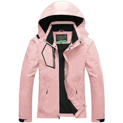 Women’s Waterproof Hiking Jacket Breathable Hooded Spring and Autumn
