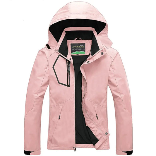 Women’s Waterproof Hiking Jacket Breathable Hooded Spring and Autumn