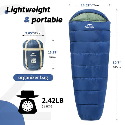 Ultralight Waterproof Cotton Mummy 4 Season Camping Sleeping Bag