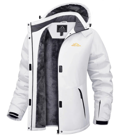 Women’s Winter Parka Waterproof Fleece Lined Hooded With 5 Pockets