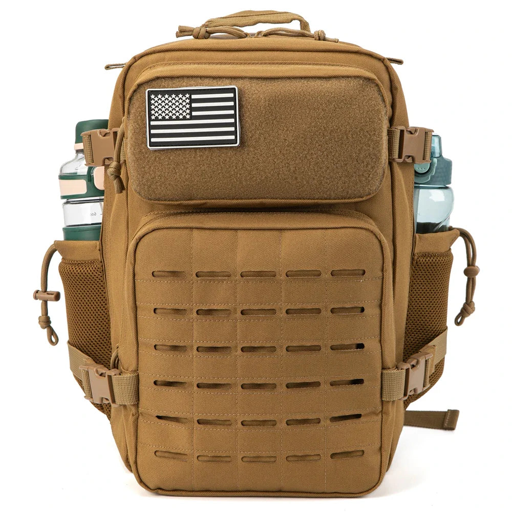25 L MOLLE Tactical Backpack EDC Hiking Rucksack with Bottle Holder