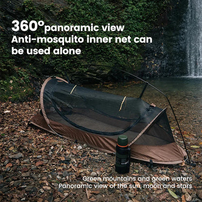 1 Person Lightweight Nylon Camping Tent with Mosquito Net Waterproof