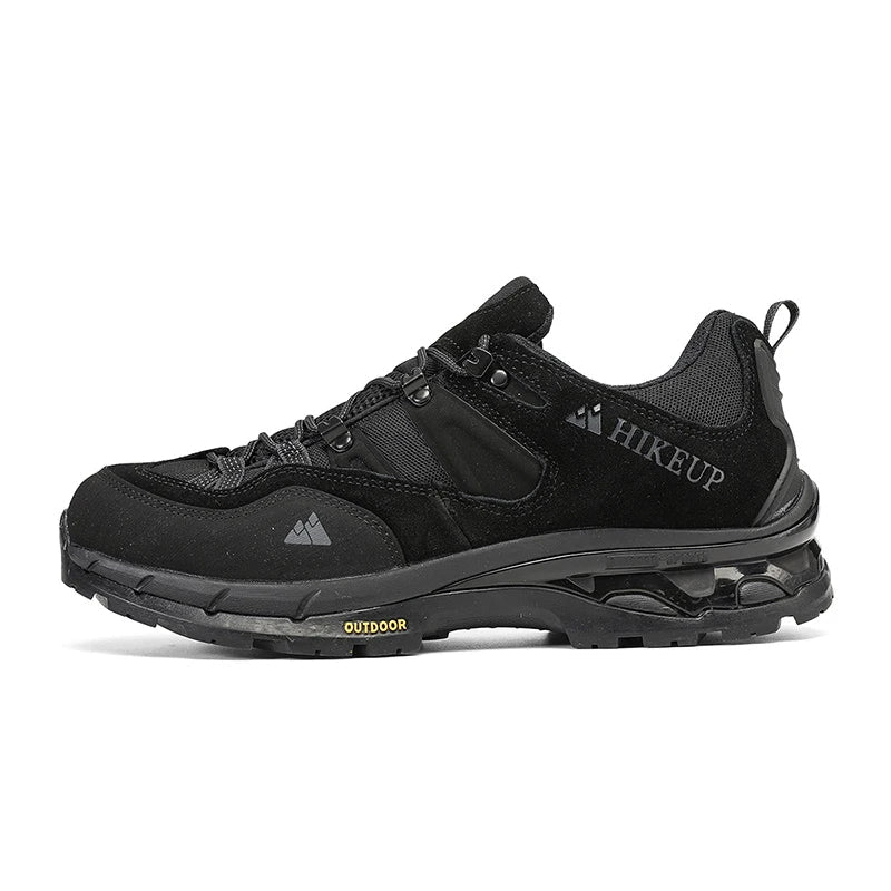 Men’s Leather Hiking Shoes Lace Up Wear Resistant for Trekking