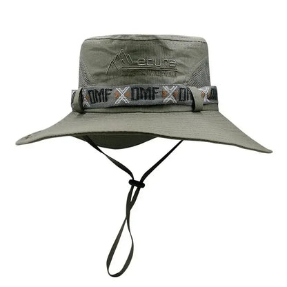 Men’s Wide Brim Bucket Hat - Breathable Anti-UV