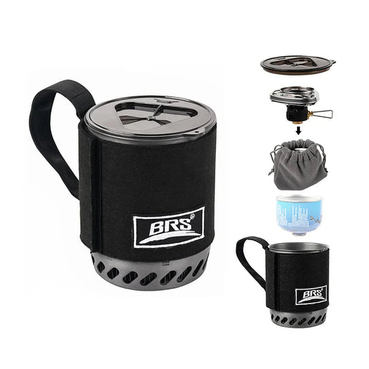 Ultralight Camping Stove System with Heat Exchanger and Pot