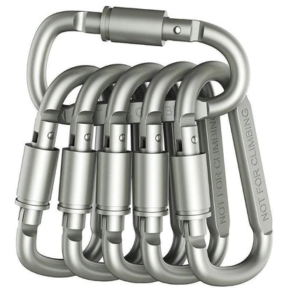 4–6PCS Aluminum Carabiner Set – Lightweight Outdoor EDC Clips