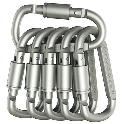 4 to 6 Pack Aluminum Carabiner Set Keychain Clips EDC for Camping