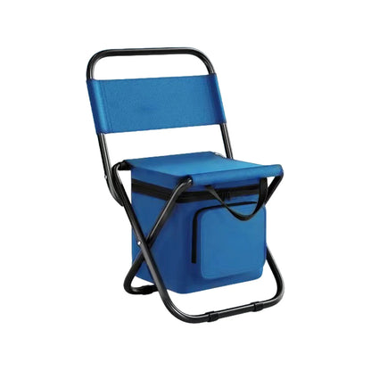 Folding Camping Chair with Backrest and Cooler Bag Lightweight
