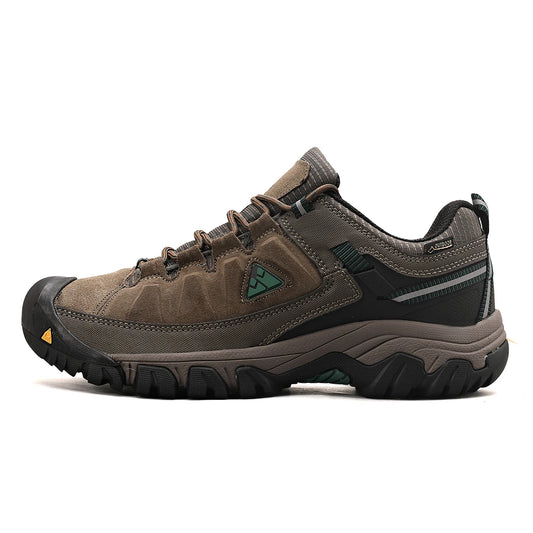 Men’s Leather Hiking Shoes – Durable Trail Sneakers with Non-Slip Rubber Sole