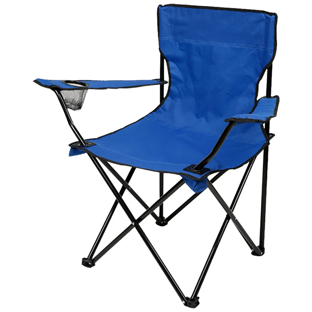 Folding Camping Chair Oxford Fabric With Bottle Holder Portable