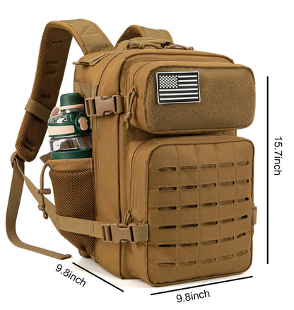 25 L MOLLE Tactical Backpack EDC Hiking Rucksack with Bottle Holder