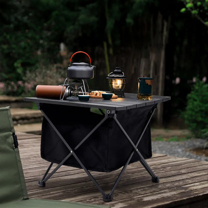 Portable Folding Camping Egg Roll Table with Storage Bag
