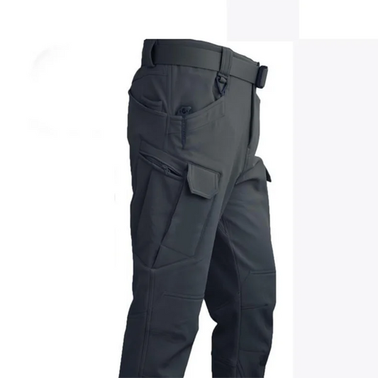 Men’s Winter Tactical Pants – Waterproof Fleece-Lined Cargo for Hiking & Skiing