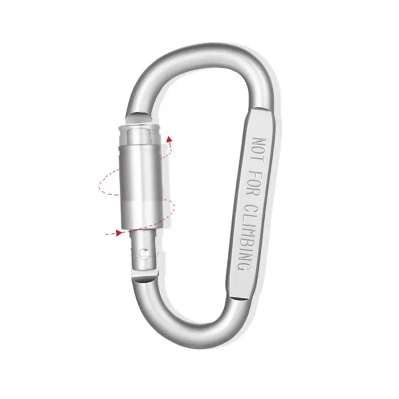 4 to 6 Pack Aluminum Carabiner Set Keychain Clips EDC for Camping
