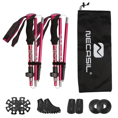 2PCS Folding Trekking Poles – Ultralight Walking Sticks for Hiking & Nordic Walking