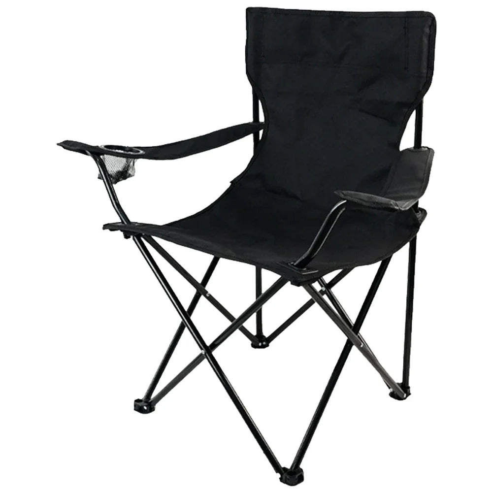 Folding Camping Chair Oxford Fabric With Bottle Holder Portable
