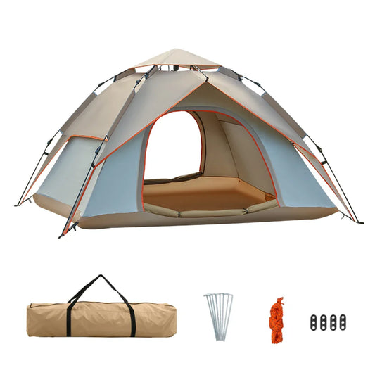 3 to 4 Person Automatic Camping Tent Quick Opening Rainproof