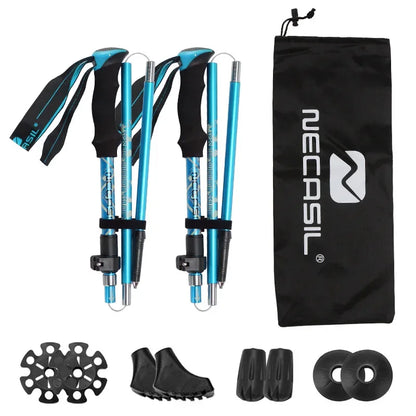2PCS Folding Trekking Poles – Ultralight Walking Sticks for Hiking & Nordic Walking